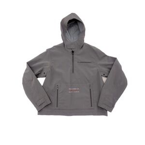 RALPH LAUREN Polo Jeans Company Pullover Raincoat in Gray Size Medium